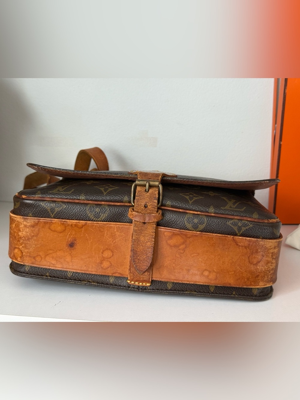 Vintage 🌟 Louis Vuitton Cartouchiere Monogram crossbody bag 💫 1990 - Picture 12 of 17
